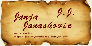 Janja Janašković vizit kartica
